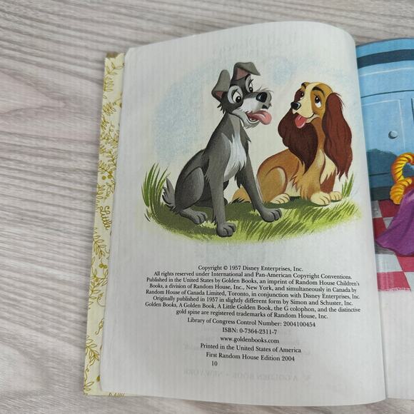 Vintage Walt Disney SCAMP Little Golden Book Hardcover The Adventures of a Puppy - Picture 4 of 6
